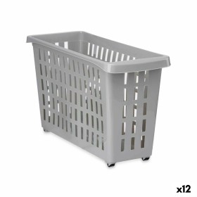 Panier Multi-usages Kipit G-327-1 Gris Plastique 17,5 x 26 x 46 cm Avec des roues (12 Unités): Plus de 300.000 produits de grand