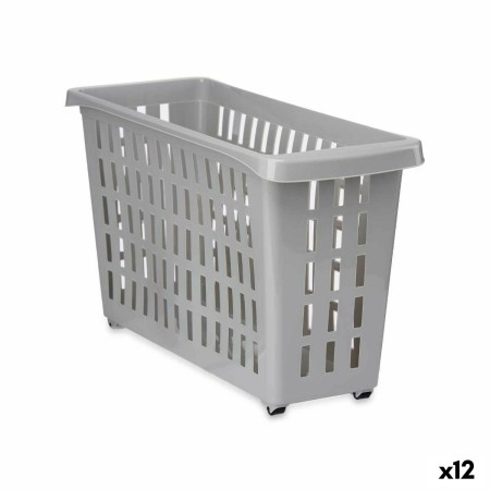 Panier Multi-usages Kipit G-327-1 Gris Plastique 17,5 x 26 x 46 cm Avec des roues (12 Unités): Plus de 300.000 produits de grand