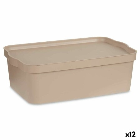 Boîte de rangement avec couvercle Kipit TP595-3 Beige Plastique 14 L 29,5 x 14,5 x 45 cm (12 Unités): Plus de 300.000 produits d