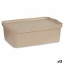 Boîte de rangement avec couvercle Kipit TP595-3 Beige Plastique 14 L 29,5 x 14,5 x 45 cm (12 Unités): Plus de 300.000 produits d