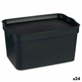 Boîte de rangement avec couvercle Kipit TP592-1 Anthracite Plastique 2,3 L 13,5 x 11 x 20 cm (24 Unités): Plus de 300.000 produi