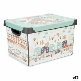 Boîte de rangement avec couvercle Kipit STYLE BOX-17L-6 Plastique Route 17 L 27,5 x 22 x 36,5 cm Enfant (12 Unités): Plus de 300