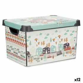 Boîte de rangement avec couvercle Kipit STYLE BOX-22L-6 Plastique Route 22 L 29,5 x 23,5 x 39,5 cm Enfant (12 Unités): Plus de 3