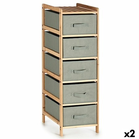 Caisson à Tiroirs Kipit FEA05-36GR Gris 34 x 103 x 36 cm (2 Unités): Plus de 300.000 produits de grandes marques en vente direct