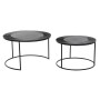 Jeu de 2 tables DKD Home Decor Noir Métal Aluminium 76 x 76 x 44 cm: Plus de 300.000 produits de grandes marques en vente direct