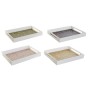 Plateau DKD Home Decor Vert Moutarde Brun foncé Rose clair Bois MDF 40 x 30 x 5 cm (4 Unités): Plus de 300.000 produits de grand