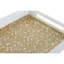 Plateau DKD Home Decor Vert Moutarde Brun foncé Rose clair Bois MDF 40 x 30 x 5 cm (4 Unités): Plus de 300.000 produits de grand