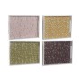 Plateau DKD Home Decor Vert Moutarde Brun foncé Rose clair Bois MDF 40 x 30 x 5 cm (4 Unités): Plus de 300.000 produits de grand