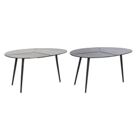 Table d'appoint DKD Home Decor Noir Doré Aluminium Laiton 78 x 45 x 40 cm (2 Unités): Plus de 300.000 produits de grandes marque