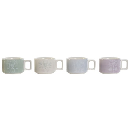 Ensemble de tasses à café DKD Home Decor Vert Bleu ciel Lila Métal Bambou Dolomite 260 ml: Plus de 300.000 produits de grandes m