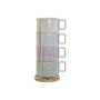 Ensemble de tasses à café DKD Home Decor Vert Bleu ciel Lila Métal Bambou Dolomite 260 ml: Plus de 300.000 produits de grandes m