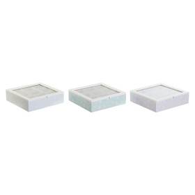 Boîte pour infusions DKD Home Decor Bleu Blanc Vert Lila Métal Verre Bois MDF (3 Unités): Plus de 300.000 produits de grandes ma