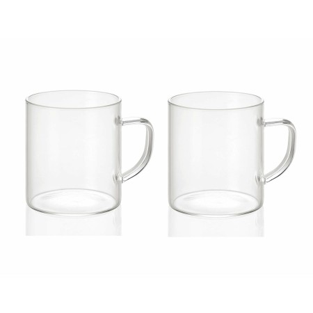 Ensemble de 2 mugs Andrea House ms19209 Transparent verre 300 ml 2 x 300 ml Ø 7,5 x 8,5 cm: Plus de 300.000 produits de grandes 