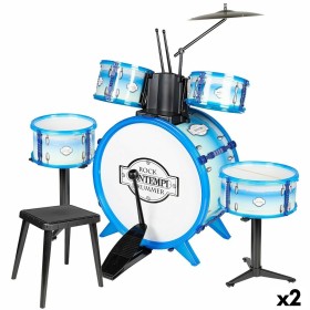 Batterie musicale Bontempi Bleu Plastique 85 x 68 x 65 cm (9 Pièces) (2 Unités): Plus de 300.000 produits de grandes marques en 