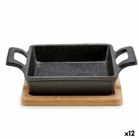 Poêle à tapas Kinvara 1277SJ4810 Marron Noir Bambou Fer 19 x 5 x 14 cm (12 Unités): Plus de 300.000 produits de grandes marques 
