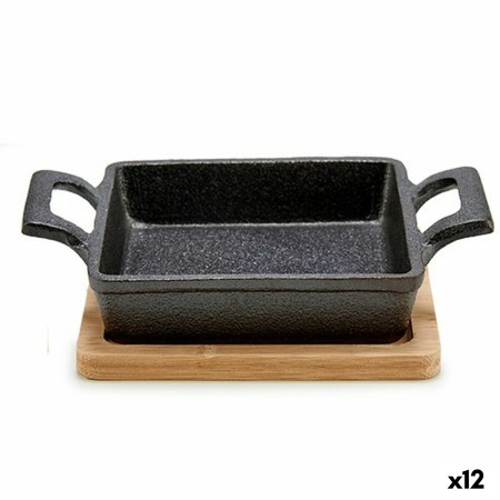 Poêle à tapas Kinvara 1277SJ4810 Marron Noir Bambou Fer 19 x 5 x 14 cm (12 Unités): Plus de 300.000 produits de grandes marques 
