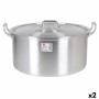 Casserole avec Couvercle Aluminium 49 x 41 x 24 cm (2 Unités): Plus de 300.000 produits de grandes marques en vente directe à pr
