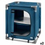 Armoire de camping Aktive Bleu Pliable 56 x 66 x 46 cm 2 Unités: Plus de 300.000 produits de grandes marques en vente directe à 