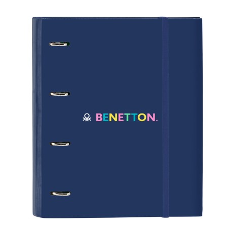 Reliure à anneaux Benetton Cool Blue marine 27 x 32 x 3.5 cm: Plus de 300.000 produits de grandes marques en vente directe à pri