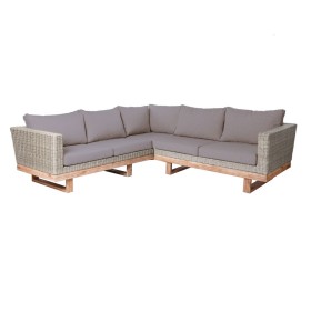 Canapé de jardin Patsy Gris Bois Rotin 235 x 230 x 64,5 cm: Plus de 300.000 produits de grandes marques en vente directe à prix 