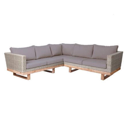 Canapé de jardin Patsy Gris Bois Rotin 235 x 230 x 64,5 cm: Plus de 300.000 produits de grandes marques en vente directe à prix 