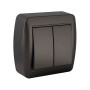 Interrupteur à bascule double Solera Mural 7,4 x 7,2 x 2,8 cm 250 V 10 A Graphite: Plus de 300.000 produits de grandes marques e