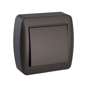 Interrupteur simple commuté Solera Mural 7,4 x 7,2 x 2,8 cm 250 V 10 A Graphite: Plus de 300.000 produits de grandes marques en 