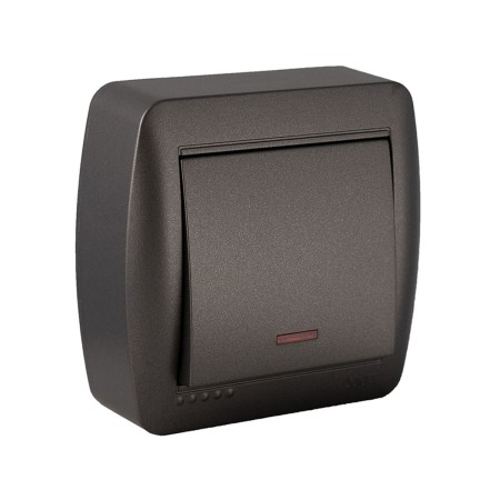 Interrupteur simple commuté Solera Mural 7,4 x 7,2 x 2,8 cm 250 V 10 A Graphite: Plus de 300.000 produits de grandes marques en 