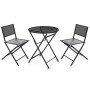 Ensemble Table + 2 Chaises Ibergarden HS23377/78 Noir: Plus de 300.000 produits de grandes marques en vente directe à prix usine