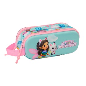 Trousse Fourre-Tout Double Gabby's Dollhouse Rose Bleu ciel 21 x 8 x 6 cm 3D: Plus de 300.000 produits de grandes marques en ven