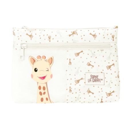 Trousse Fourre-Tout Double Sophie la Girafe Beige 23 x 16 x 3 cm: Plus de 300.000 produits de grandes marques en vente directe à