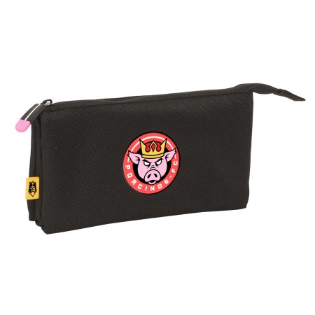 Trousse Fourre-Tout Triple Kings League Porcinos Noir 22 x 12 x 3 cm: Plus de 300.000 produits de grandes marques en vente direc