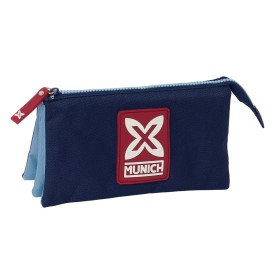 Trousse Fourre-Tout Triple Munich Royal Bleu 22 x 12 x 3 cm: Plus de 300.000 produits de grandes marques en vente directe à prix