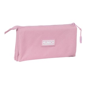 Trousse Fourre-Tout Triple Munich Basic Rose 22 x 12 x 3 cm: Plus de 300.000 produits de grandes marques en vente directe à prix