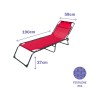 Chaise Longue Pliable Acier Avec Coussin Jardin et Piscine 190X58X27 cm Rouge 10000 Marbueno: Plus de 300.000 produits de grande