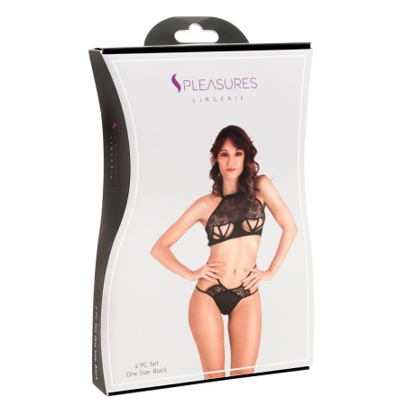 Ensemble de Lingerie S Pleasures Noir (Taille unique): Plus de 300.000 produits de grandes marques en vente directe à prix usine