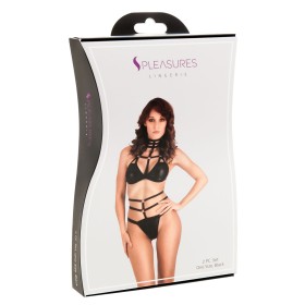 Ensemble de Lingerie S Pleasures Noir (Taille unique): Plus de 300.000 produits de grandes marques en vente directe à prix usine