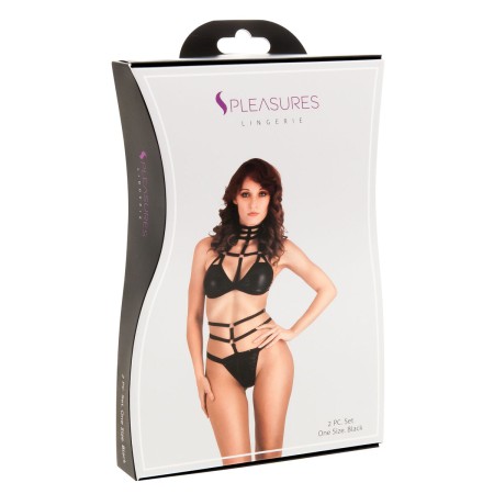 Ensemble de Lingerie S Pleasures Noir (Taille unique): Plus de 300.000 produits de grandes marques en vente directe à prix usine