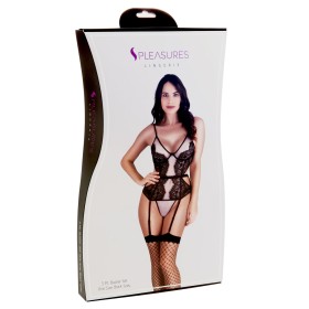 Ensemble de Lingerie S Pleasures Noir/Gris (Taille unique): Plus de 300.000 produits de grandes marques en vente directe à prix 