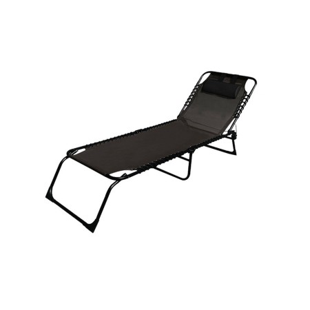 Marbueno Chaise Longue Pliante Acier Avec Coussin Jardin et Piscine 190X58X27 cm Noire 10004: Plus de 300.000 produits de grande