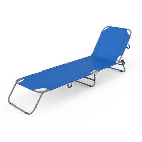 Marbueno Transat Pliable Acier Bleu Foncé Plage et Piscine 187X55X24 cm 10021: Plus de 300.000 produits de grandes marques en ve
