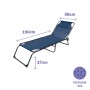 Marbueno Transat Pliable Acier Avec Coussin Jardin et Piscine 190X58X27 cm Bleu 10003: Plus de 300.000 produits de grandes marqu