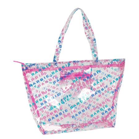 Sac-à-main Femme Barbie Logomania Transparent Rose clair 54 x 35 x 17 cm: Plus de 300.000 produits de grandes marques en vente d