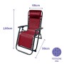 Marbueno Chaise Longue Pliable Acier Avec Coussin Jardin et Piscine 90X66X108 cm Gravité Zéro Bordeaux 10010: Plus de 300.000 pr