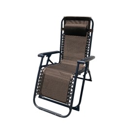 Marbueno Transat Pliable Acier Avec Coussin Jardin et Piscine 90X66X108 cm Gravité Zéro Marron 10007: Plus de 300.000 produits d