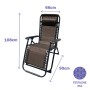 Marbueno Transat Pliable Acier Avec Coussin Jardin et Piscine 90X66X108 cm Gravité Zéro Marron 10007: Plus de 300.000 produits d