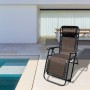Marbueno Transat Pliable Acier Avec Coussin Jardin et Piscine 90X66X108 cm Gravité Zéro Marron 10007: Plus de 300.000 produits d