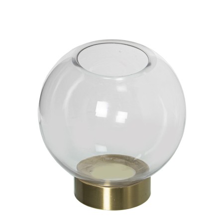 Vase Alexandra House Living Transparent Doré Verre 15 x 15 cm Bougeoir: Plus de 300.000 produits de grandes marques en vente dir