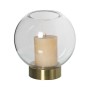 Vase Alexandra House Living Transparent Doré Verre 15 x 15 cm Bougeoir: Plus de 300.000 produits de grandes marques en vente dir