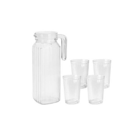 Set de pichets avec verres Excellent Houseware ye9000500 200 ml 1,1 L (5 Pièces): Plus de 300.000 produits de grandes marques en